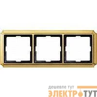 Рамка 3-м Merten Antique зол. SchE MTN483321