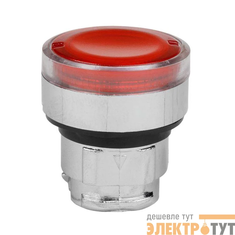 Головка кнопки OptiSignal D22 A4-PL-4 с подсветкой красн. металл ZB4BW343 КЭАЗ 332258