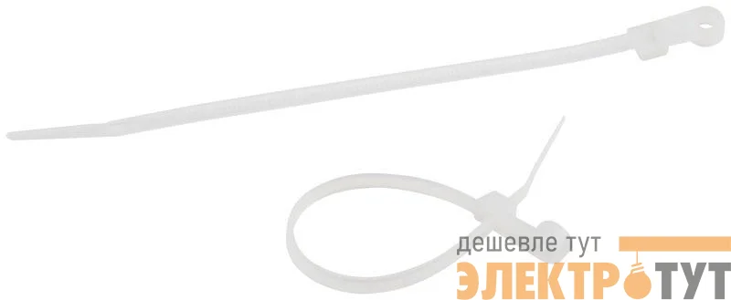 Хомут кабельный под винт 3.6х200 бел. NO-225-251 (уп.100шт) Эра Б0066042