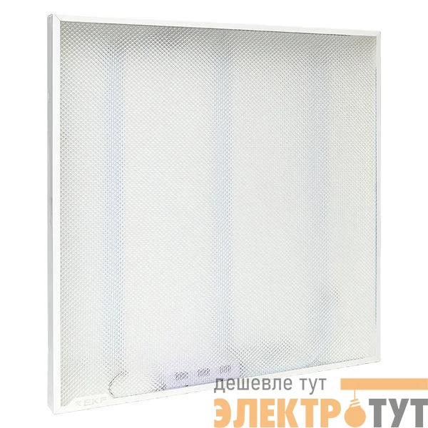 Светильник светодиодный ДВО-1001 30Вт 6500К IP40 595х595х40 призма панель EKF LPL-1001-Z-30-6500-40