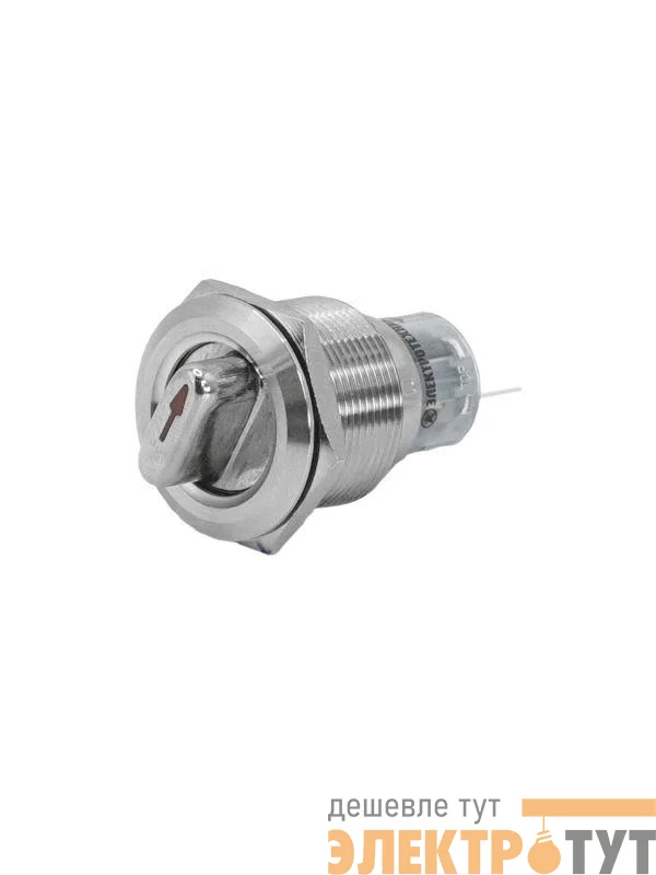 Переключатель GQ22-L-11X/21/S IP65 1НО+1НЗ на 2 положения с фиксацией I-II d22мм метал. Электротехник ET259208