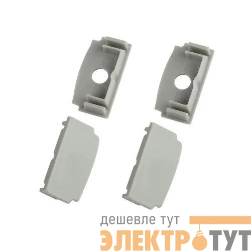 Набор заглушек 6114-3 для профиля 6114 2шт глухие 2шт с отверстием Эра Б0062815