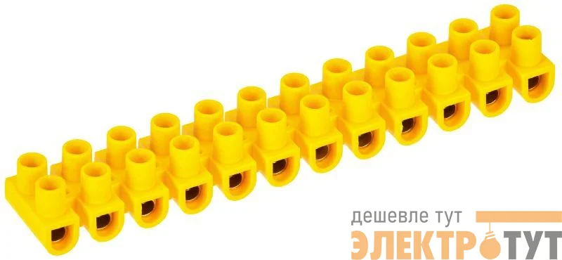 Колодка клеммная ЗВИ-20 н/г 4-10кв.мм 12 пар желт. IEK UZV7-020-06