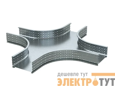 Ответвитель для лотка Х-образ. горизонт. 100х500 R-660 гор. цинк DKC USX615HDZ