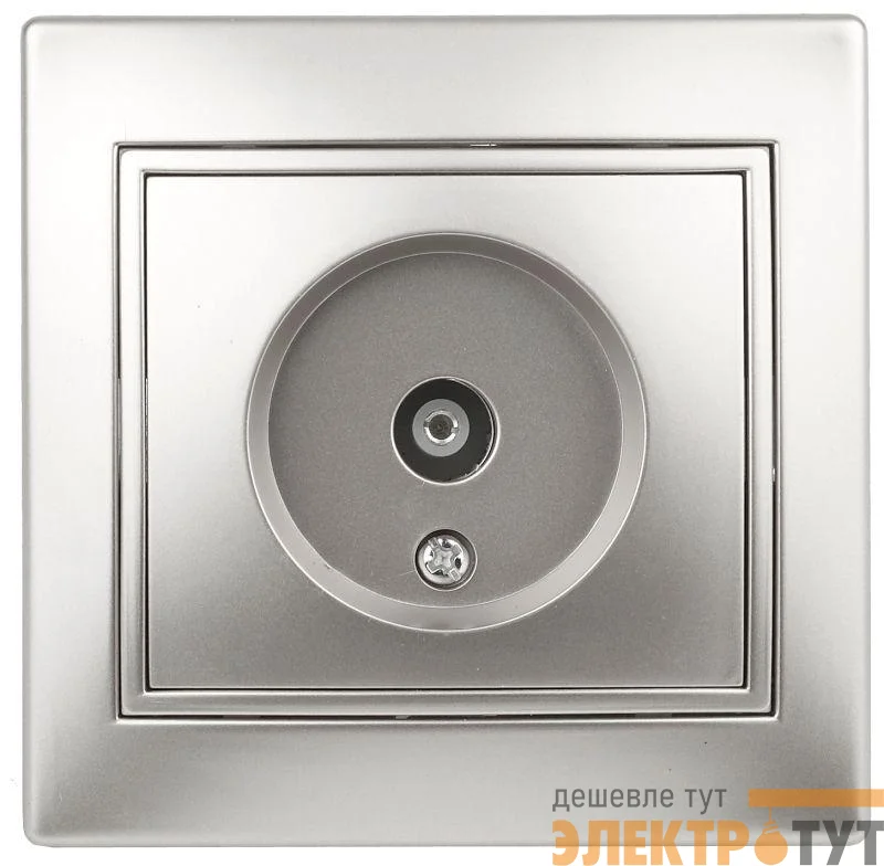 Розетка TV СП Plano 1-301-03 одиночная IP20 алюм. Intro Б0030078