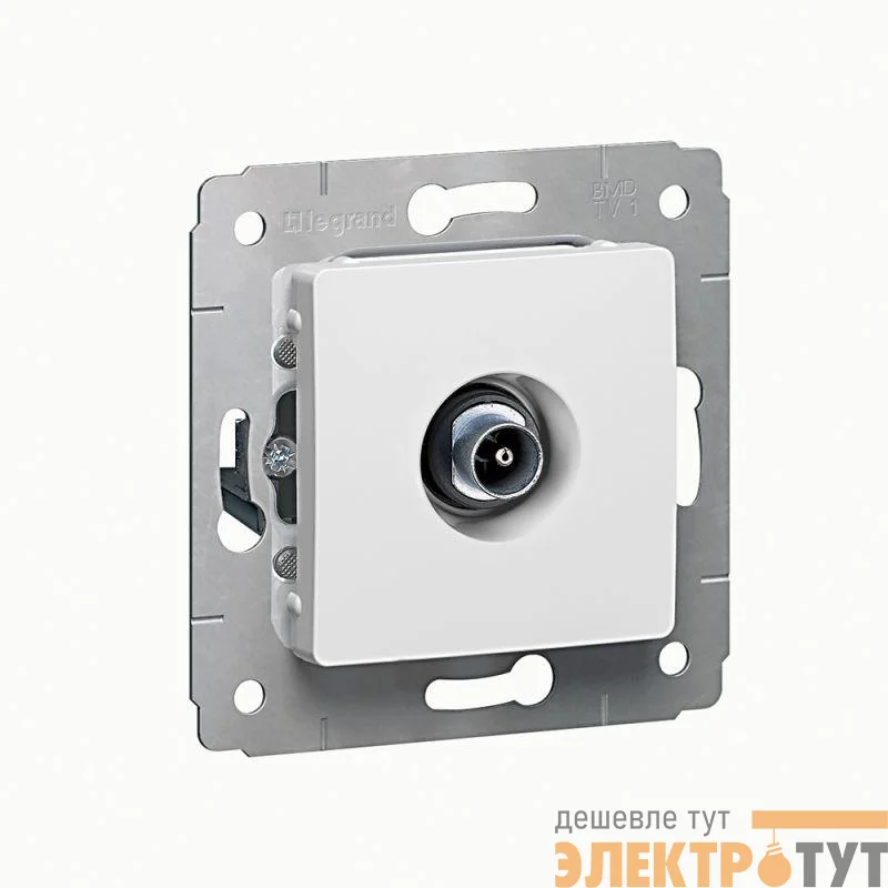 Розетка TV СП Cariva "звезда" 1.5дБ 2400МГц бел. Leg 773678