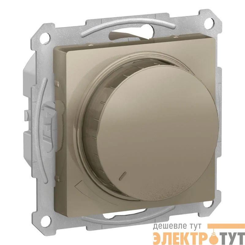 Светорегулятор поворотно-нажимной AtlasDesign 400Вт механизм шампань SE ATN000523