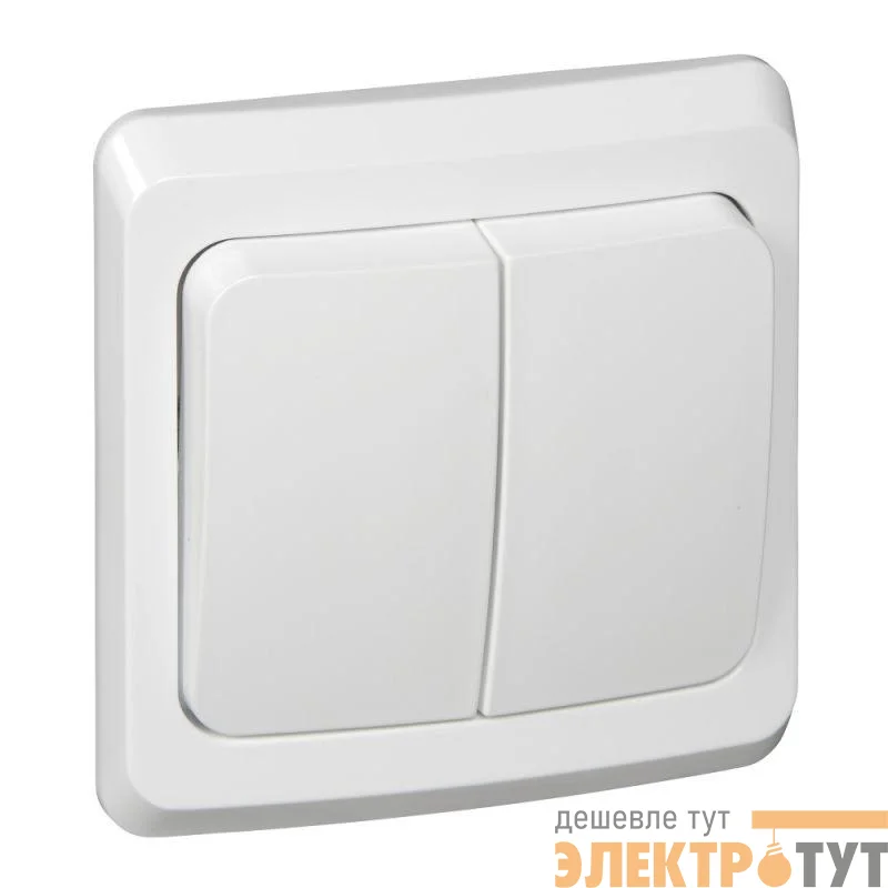 Выключатель 2-кл. СП Этюд 10А IP20 бел. SE BC10-002B
