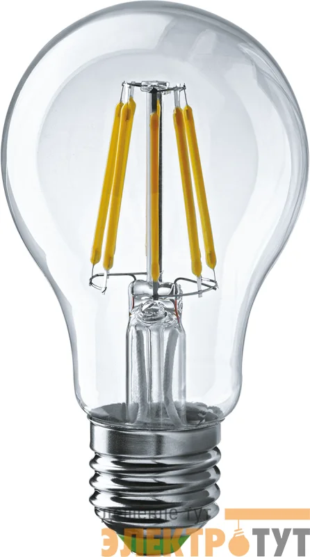 Лампа светодиодная филаментная 80 877 OLL-F-A60-13-230-4K-E27 13Вт грушевидная прозрачная 4000К нейтр. бел. E27 1300лм 220-240В ОНЛАЙТ 80877