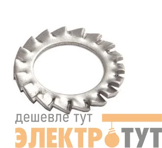 Шайба стопорная с наружными зубцами М4 DIN 6798 INOX EKF shst4-INOX