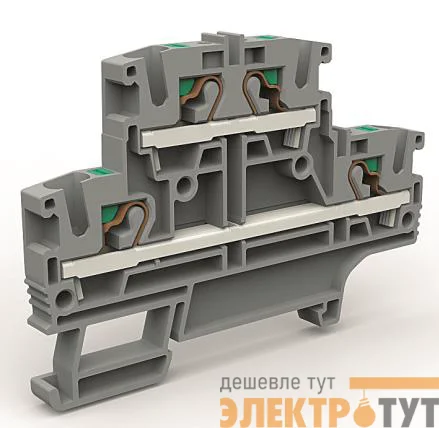 Клемма двухуровневая 4кв.мм син. DKC ZEFD400BL