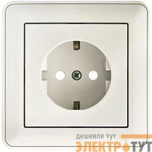 Розетка 1-м СП W59 16А IP20 с заземл. защ. шторки в сборе бел. SE RS16-152-18