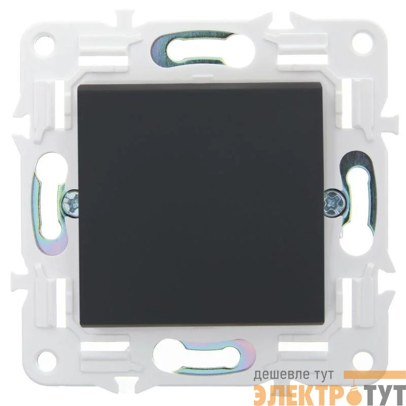 Выключатель 1-кл. SKANDY 10А SK-V01G графит IEK SK-V10-0-10-K53