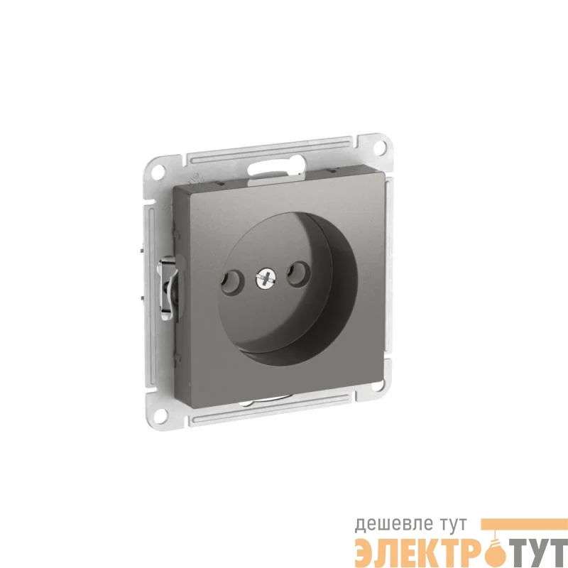 Розетка AtlasDesign 16А без заземл. без шторок быстрозажим. клем. механизм сталь SE ATN000941S