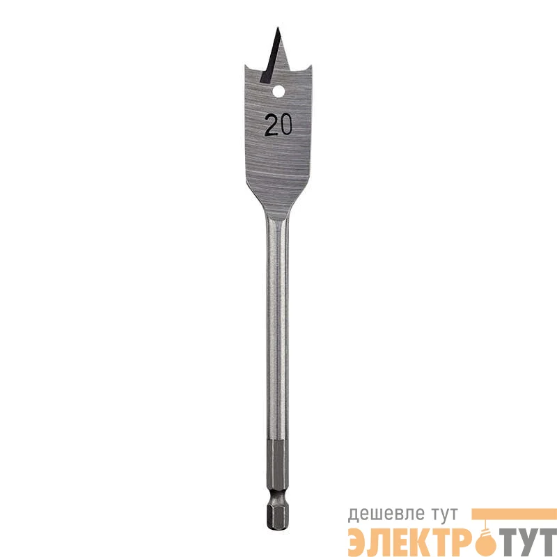 Сверло перовое по дереву 16мм (шестигранный хвостовик) Rexant 91-0665