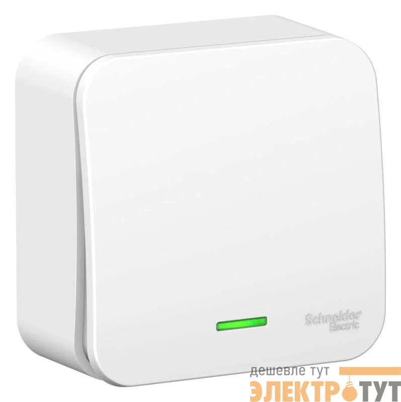 Выключатель 1-кл. ОП Blanca 10А IP20 (сх. 1) 250В с подсветкой с изолир. пластиной бел. SE BLNVA101111