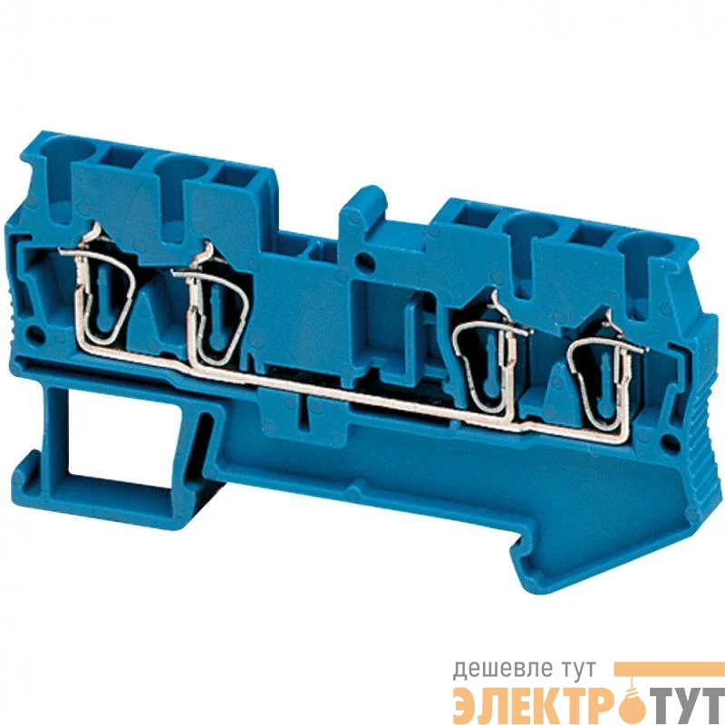 Клеммник пружинный проходной 2.5кв.мм 4 точки подкл. син. SchE NSYTRR24BL