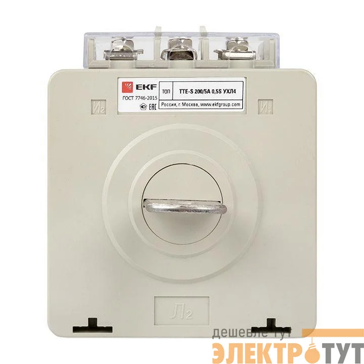 Трансформатор тока ТТЕ-А 200/5А кл. точн. 0.5S с клеммой напряжения PROxima EKF tte-S-200-0.5S