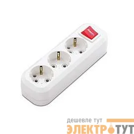 Колодка удлинителя 3-м с заземл. с выкл. Makel MGP211