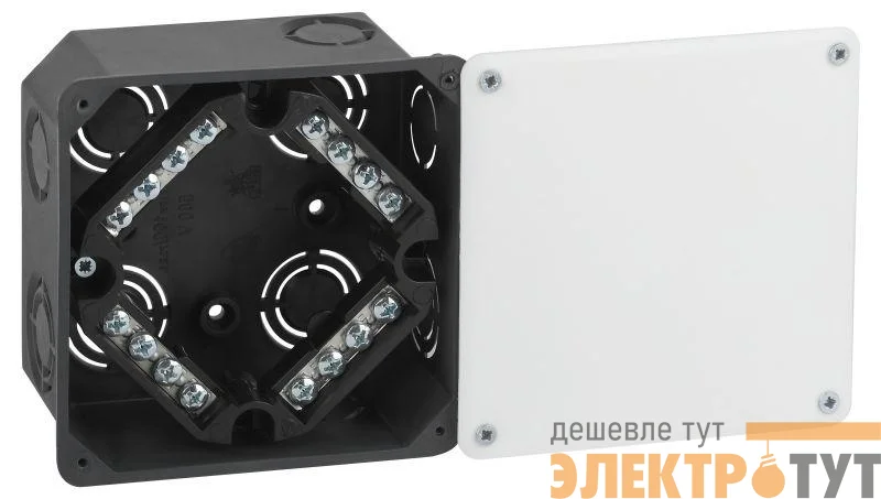 Коробка распаячная для твердых стен клеммник крышка IP42 KRT-k-107-107-50 Эра Б0057233