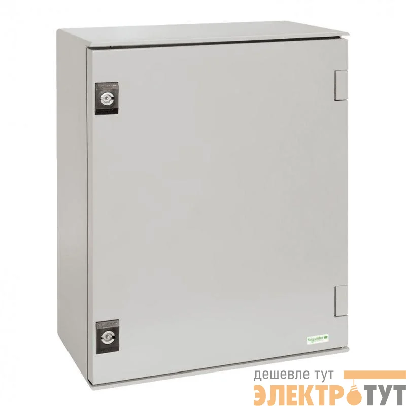 Шкаф THALASSA PLM сплошная дверь 530х430х200 с монтаж. платой RAL7035 SchE NSYPLM54PG