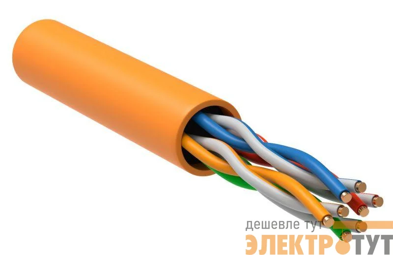 Кабель витая пара U/UTP 5E 4х2х24AWG LSZH оранж. (305м) РФ/Т ITK LC1-C5E04-127-T-R