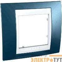 Рамка 1-м Unica Хамелеон гол. лед/бел. SchE MGU6.002.854