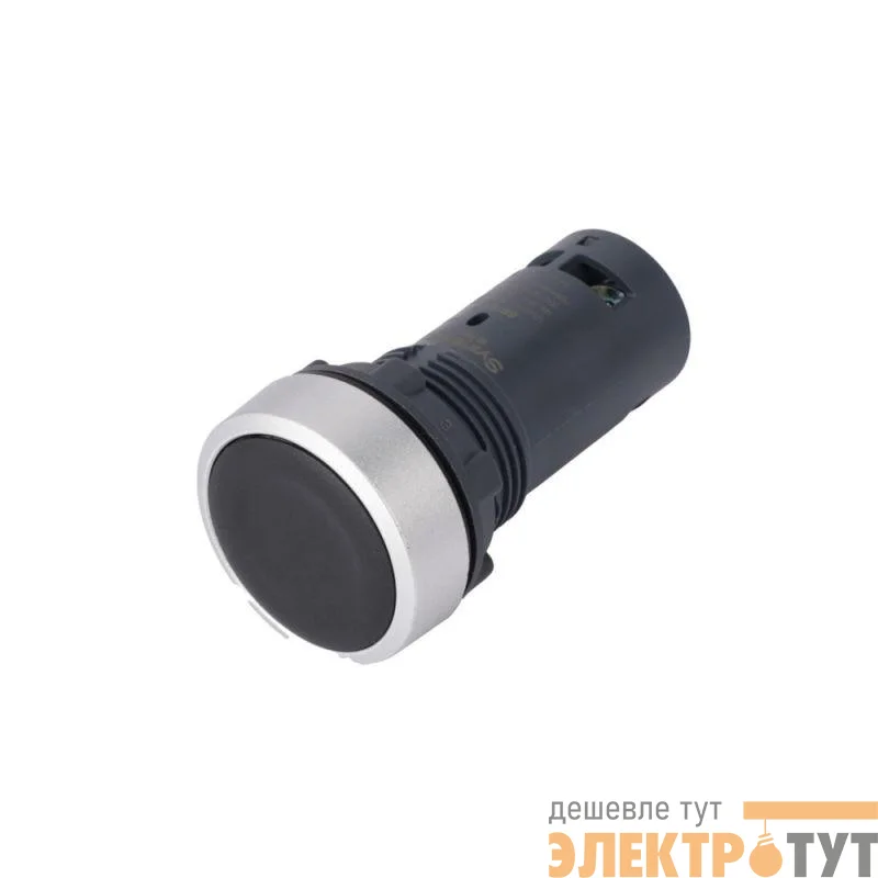Кнопка моноблочная SB7 22мм с возвратом металл 2НО IP65 черн. SE SB7EA23