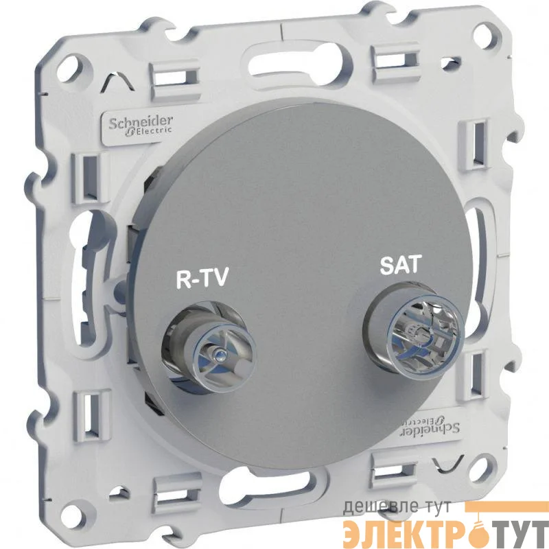Механизм розетки СП R-TV-SAT Odace оконечная алюм. SchE S53R455
