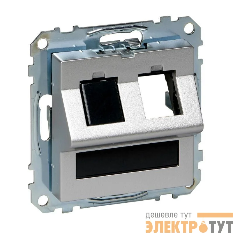 Плата наклонная для Keystone RJ45 Merten алюм. SchE MTN4568-0460