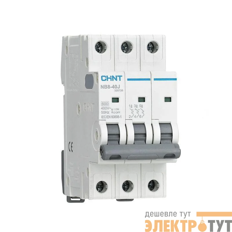 Выключатель автоматический 3п 25А 6кА NB8-40J х-ка C (R) CHINT 320724