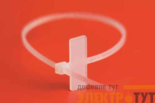 Хомут кабельный 2.5х100 полиамид бел. с таб. 8х25.4 (уп.100шт) DKC 252100-M