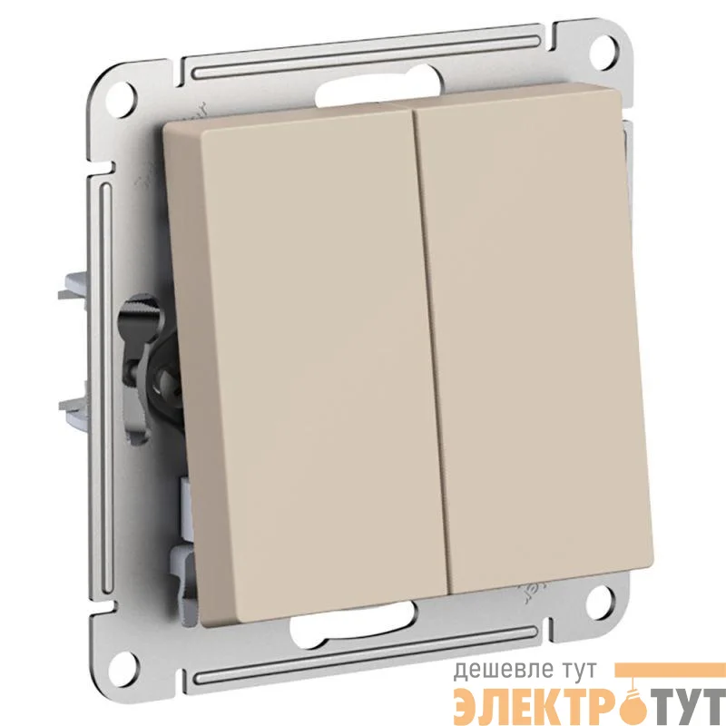 Переключатель проходной 2-кл. СП AtlasDesign 10А (сх. 6/2) 10AX механизм песочн. SE ATN001265