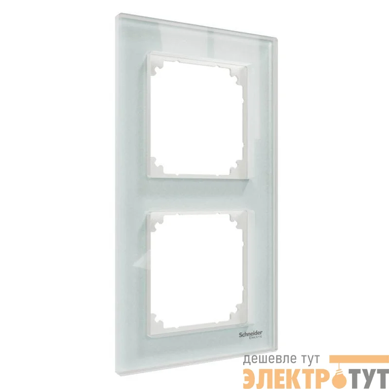 Рамка 2-м MERTEN M-Elegance стеклянная бел. кристалл SM SchE MTN4020-3220