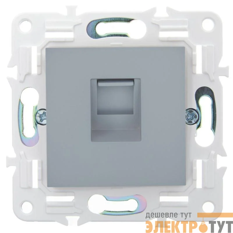 Розетка компьютерная RJ45 кат.5E SKANDY SK-K01Gr сер. IEK SK-K10-1-K03