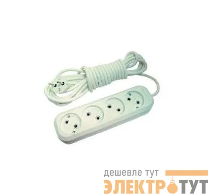 Удлинитель 4х5м без заземл. 10А IP20 Makel MGP144