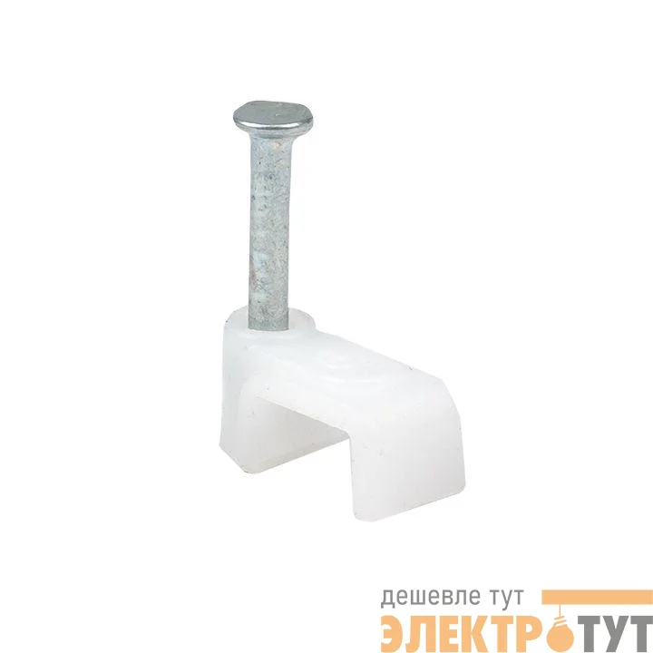 Скоба крепежная квадратная плоская 6мм (уп.50шт) EKF plcn-ss-6