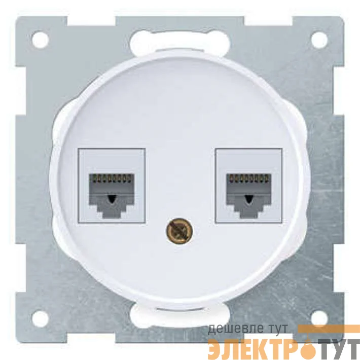 Механизм розетки комп. 2-м СП Florence RJ45 кат.5e бел. 1E20901300 OneKeyElectro 2172772
