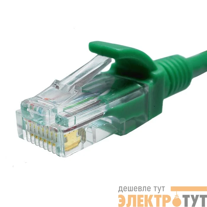 Патч-корд UTP 5e 4х2 26AWG (7х0.16мм) Cu LSZH 5м зел. SUPRLAN 10-0160