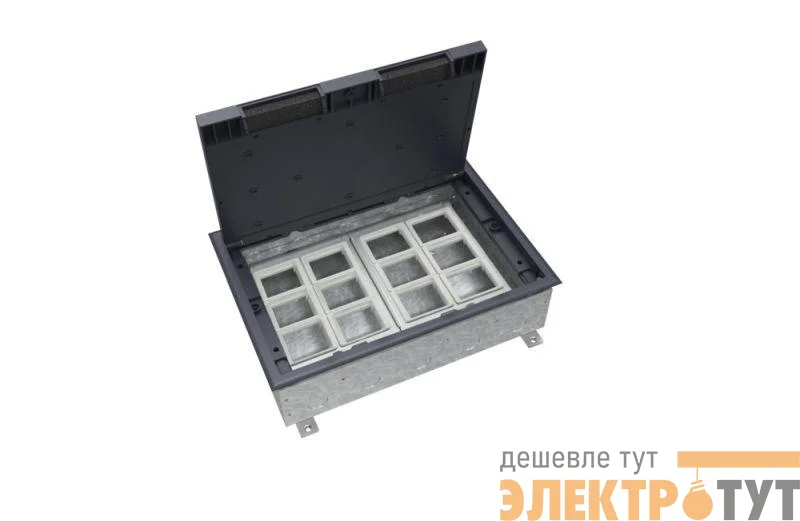 Люк MultiDesk MDK10 на 24мод. IP40 с монтажной коробкой для бетонных полов SE MDK10224