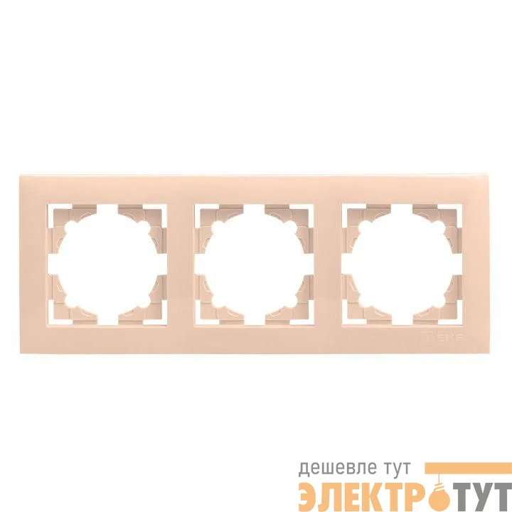Рамка 3-м Валенсия крем. PROxima EKF EWM-G-303-20