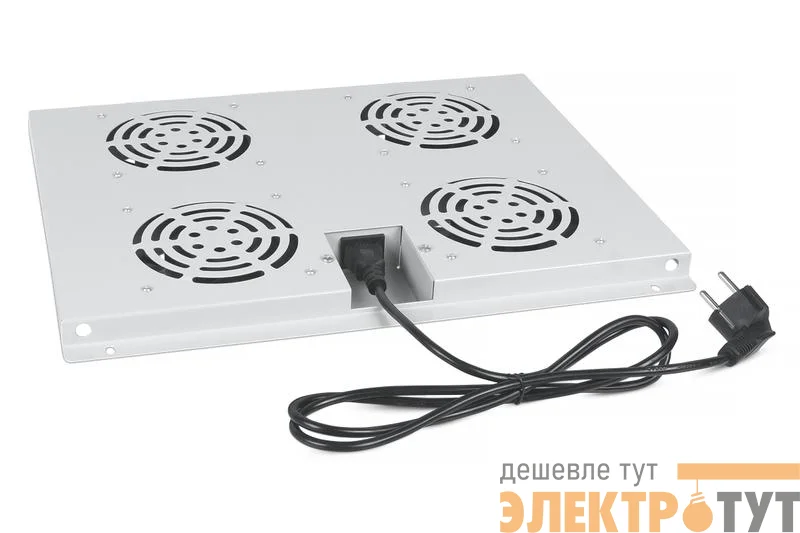 Модуль вентиляторный TRAY-60 с 4-я вентиляторами для установки в напольн. шкафы SH-05C ND-05C Г=600мм Cabeus 7068c