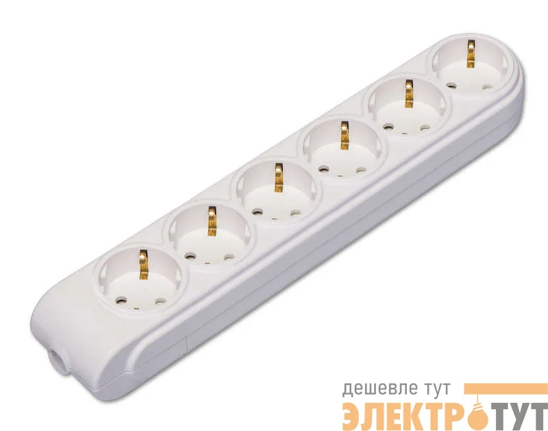 Колодка удлинителя 6-м с заземл. защ. шторки Makel N6210000