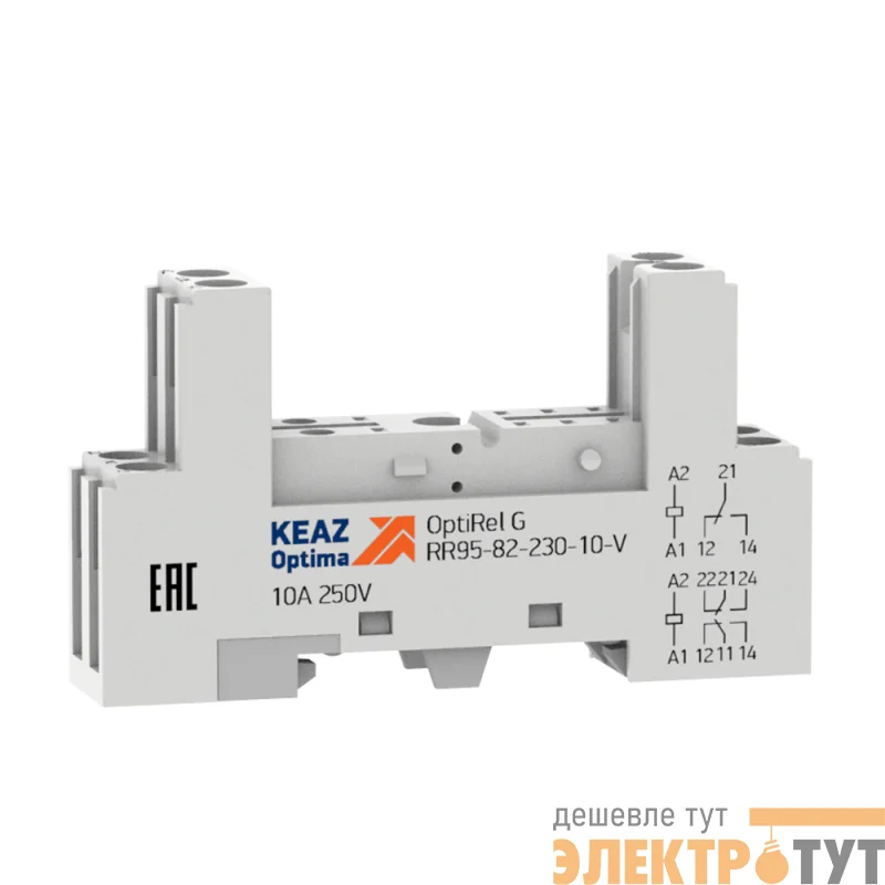 Розетка для реле OptiRel G RR95-82-230-10-V КЭАЗ 281176