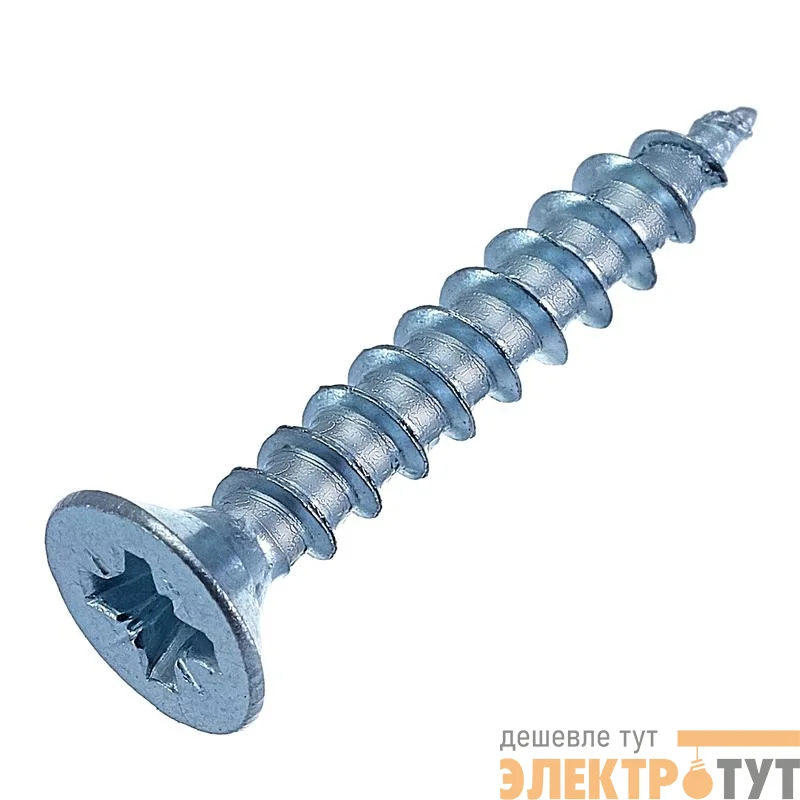 Саморез универсальный 3.5х20 потай бел. цинк (уп.26шт) европодвес СТРОЙМЕТИЗ 2150431