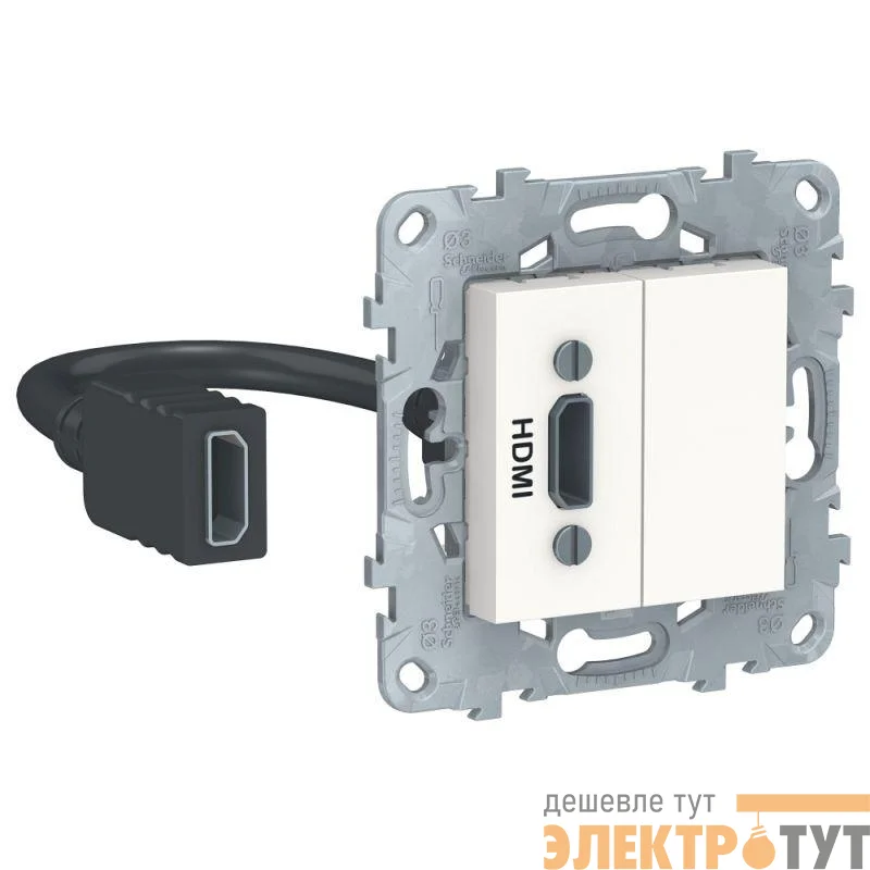 Механизм розетки HDMI UNICA NEW бел. SchE NU543018