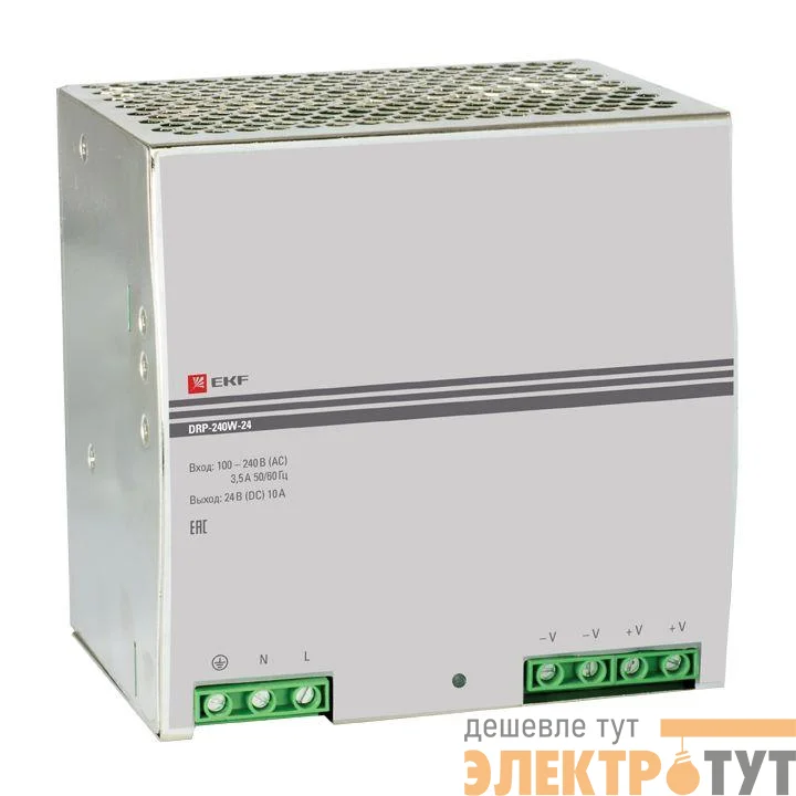 Блок питания 24В DRP-240W-24 EKF drp-240w-24