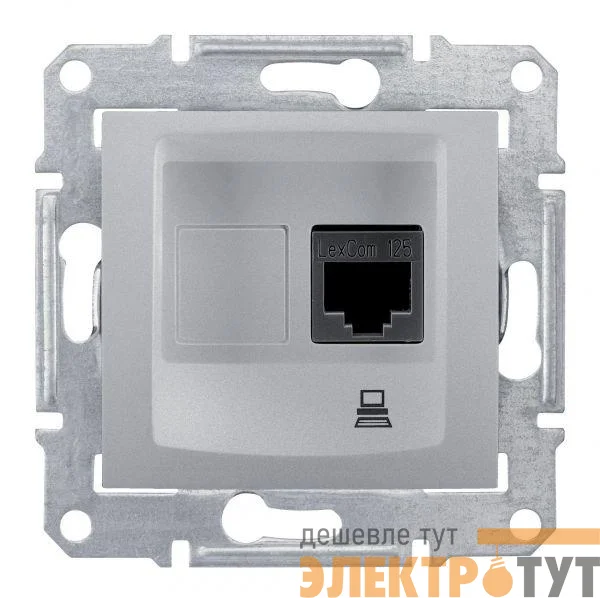 Механизм розетки комп. 1-м СП Sedna RJ45 алюм. SchE SDN4300160