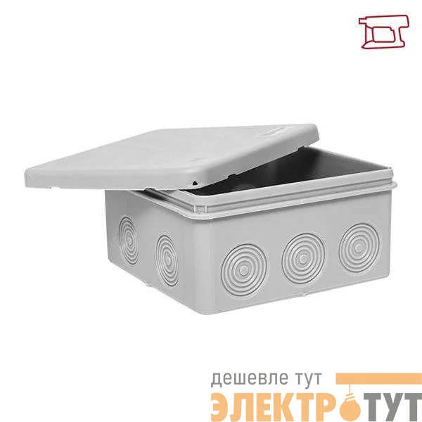 Коробка распределительная КМР-030-035 100х100х50 IP54 с крышкой для прямого монтажа без мембранных вводов сер. EKF plc-kmr-030-034