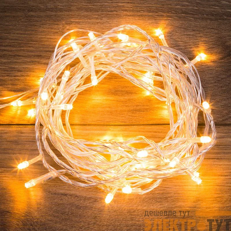 Гирлянда "Твинкл Лайт" 6м 40LED тепл. бел. провод прозр. Neon-Night 303-176